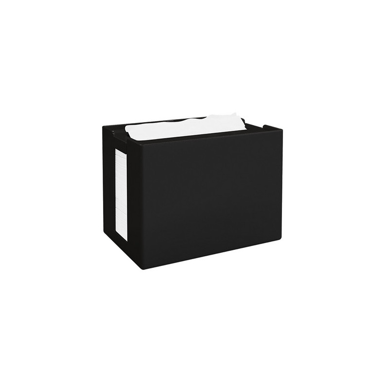 Dispenser antibatterico tovaglioli interfogliati nero Soffas.jpg
