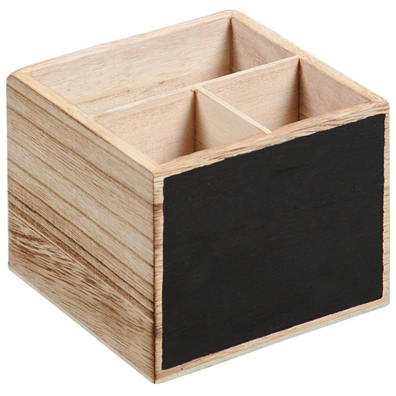 Box in legno con lavagnetta cm 12x12x1o h Kesper.jpg