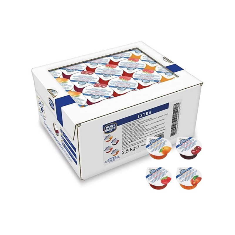 Confettura monodose gusti assortiti gr 25 confezione 100 pezzi Menz&Gasser.jpg