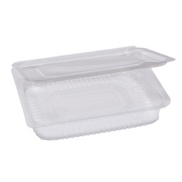 Contenitori rettangolari PET con coperchio incernierato H30 800cc Cuki Professional.jpg