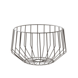 Cesto porta frutta filo nero diam 28cm h 14cm Paderno.jpg