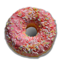 Donuts ciambella SENZA GLUTINE al forno ricoperte e farcite gusto fragola 45 g Terved