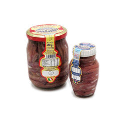 Filetti di Acciughe in Olio di semi di Girasole vaso in vetro da 230 gr Ribecca