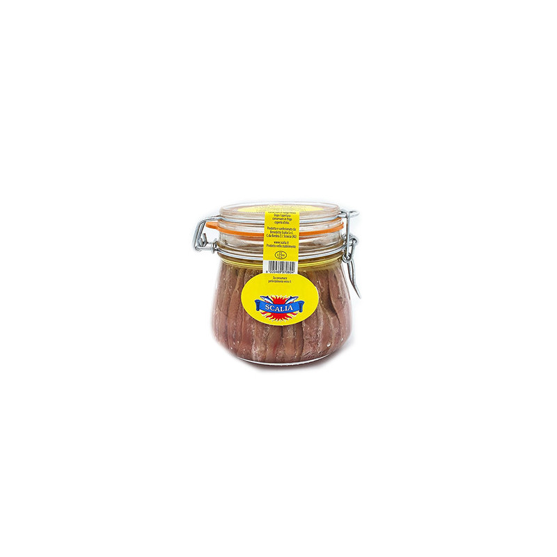 Filetti di Alici 550 gr in Olio di Girasole vaso vetro Scalia.jpg