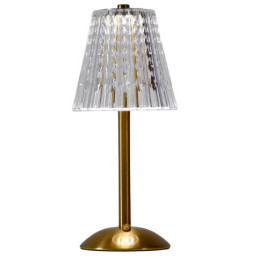 Lampada led da tavolo touch senza fili ricaricabile cristallo Saatchi