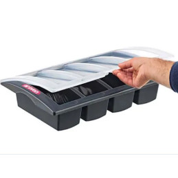 Portaposate GN 1 1 con coperchio in PP Araven.jpg