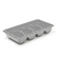 Portaposate piano 4 scomparti in PP grigio Comas.jpg