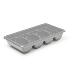 Portaposate piano 4 scomparti in PP grigio Comas.jpg