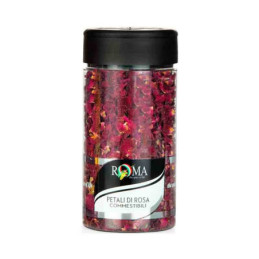 Petali di rosa rossi commestibili disidratati premium quality vaso plast gr 20 Roma