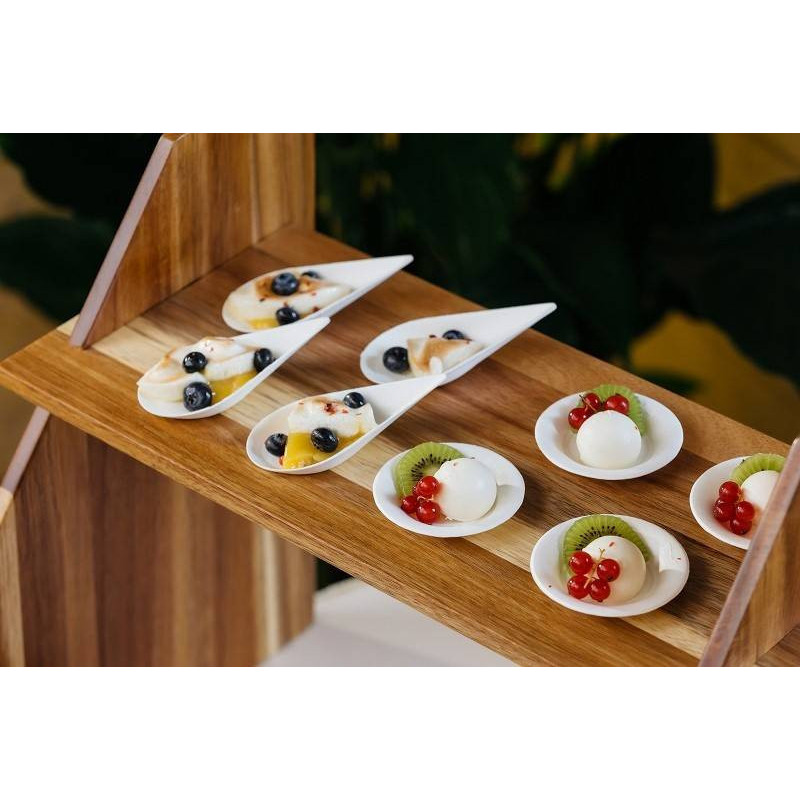 Piattino rotondo finger food polpa di cellulosa diam. cm 7,2 confezione pz 50 Leone bis.jpg