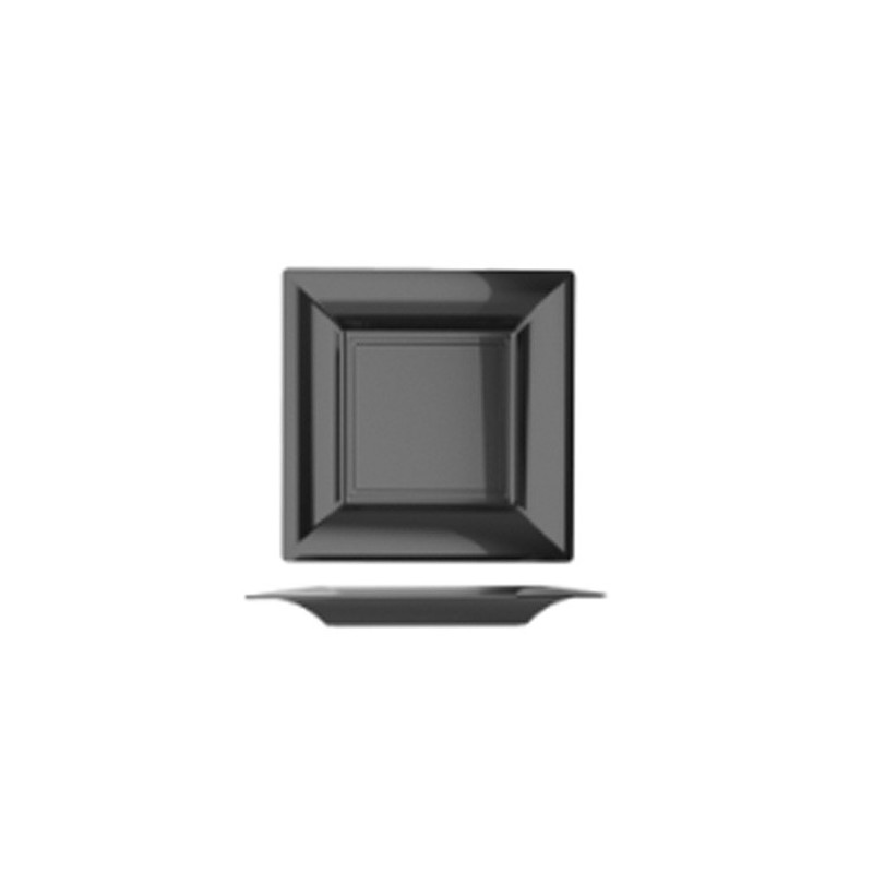 Piatto 180 mm nero riutilizzabile confezione 12 pezzi TecnoStyle.jpg