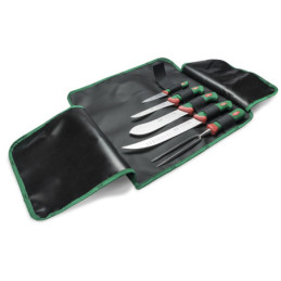Coltelli professionali kit barbeque rotolo 5 pezzi Premana Sanelli