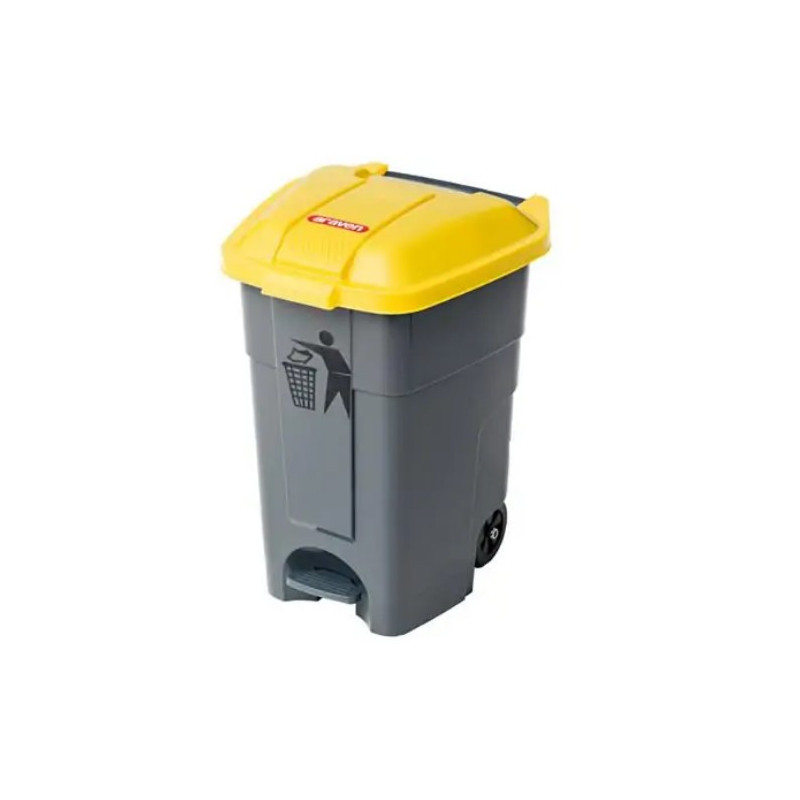 Secchio pedale Giallo lt.50 Araven.jpg