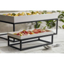 Stand per buffet nero in metallo GN 1 2 32,5x26,5x16 cm Leone bis.jpg