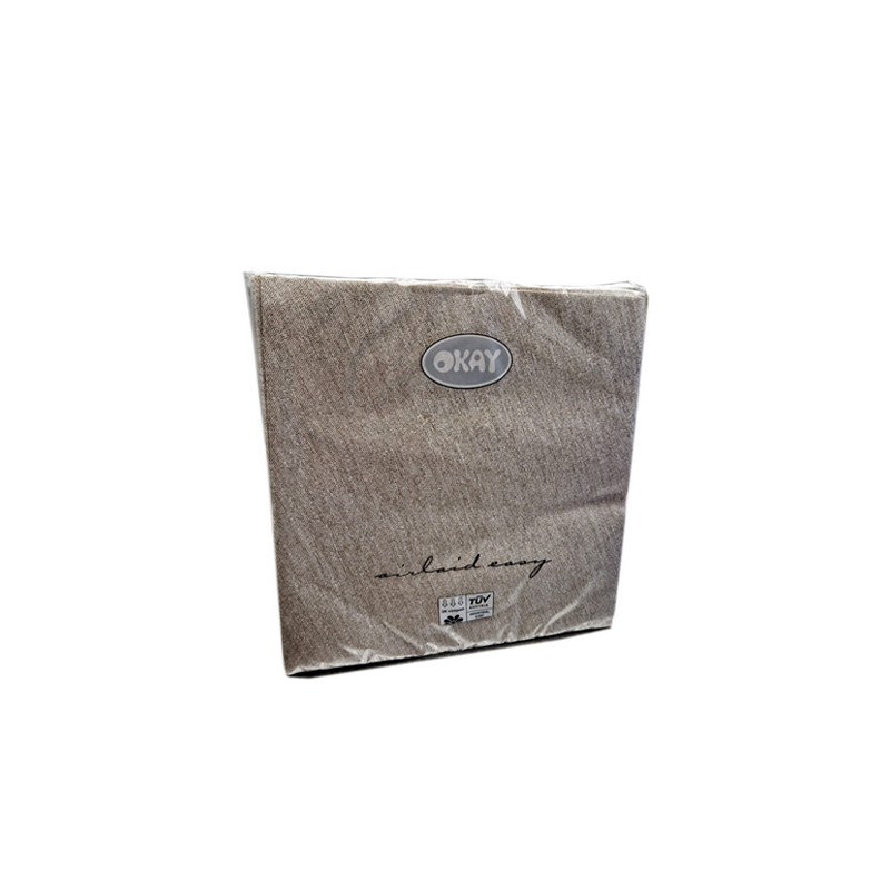 Tovaglioli airlaid 40x40 colore tabacco jeans pezzi 50 Okay.jpg