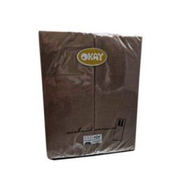 Tovagliolo piegato service posate 32x40 pezzi 50 colore marrone Okay.jpg