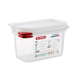 Vaschetta gastronomica polipropilene con coperchio 1/9 h 100