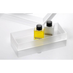 Vassoio plexiglass satinato trasparente 20x8x3 cm Leone.jpg