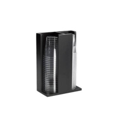 Porta biccheri da buffet in bamboo nero misure 21x11x30h cm Leone.jpg