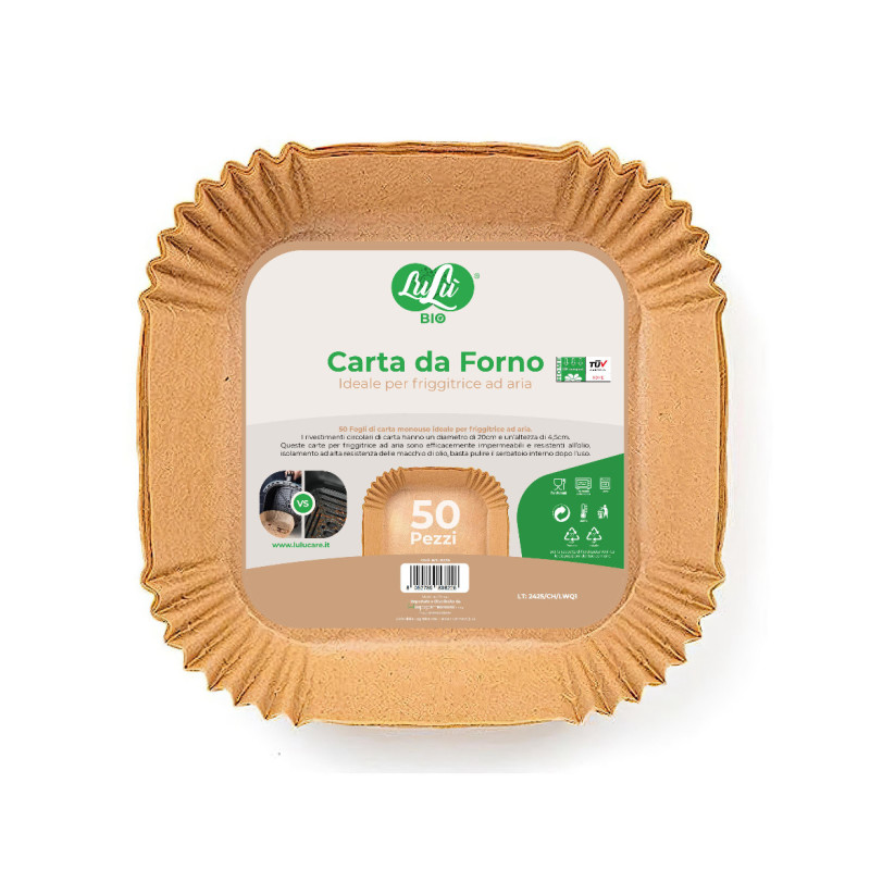 Carta da forno a stampo teglia quadrata 20x20cm pezzi 50 Lussy.jpg