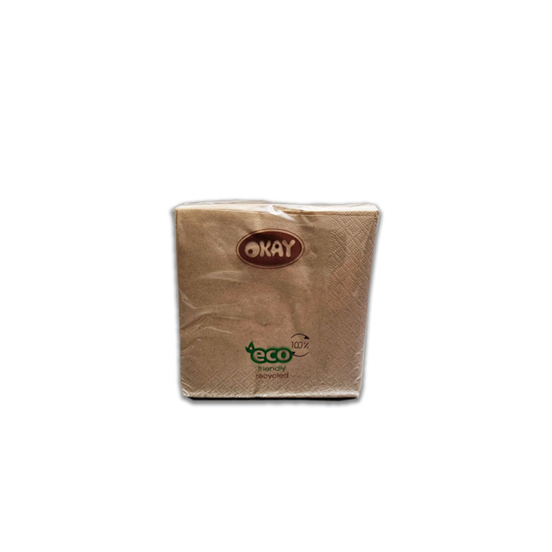 Tovaglioli 25x25 100%recycled colore beige naturale ecofriendly pezzi 100 Okay.jpg