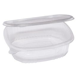 Contenitori ovali PET con coperchio incernierato G5 cc1500 Cuki Professional