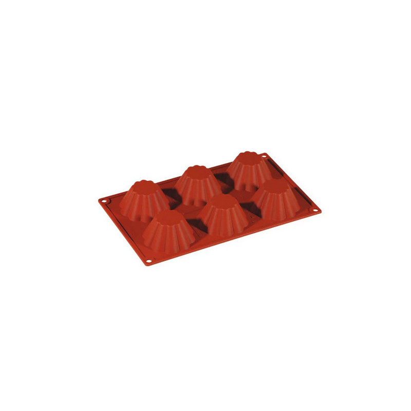 Stampo silicone multiplo 6 briochette mm diam 79x37 h ml 100 Pavoni.jpg