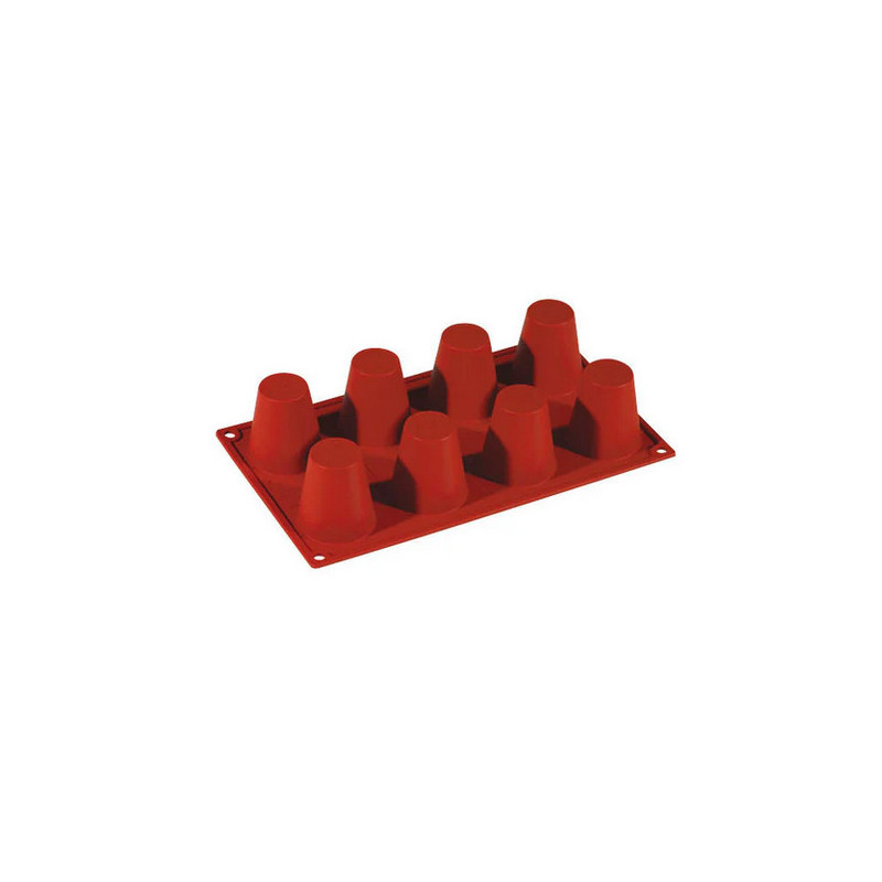 Stampo silicone multiplo 8 babà mm diam 55x60 h ml 97 Pavoni.jpg
