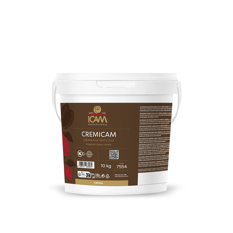 Crema spalmabile alle nocciole secchio kg 10 Cremicam Icam.png