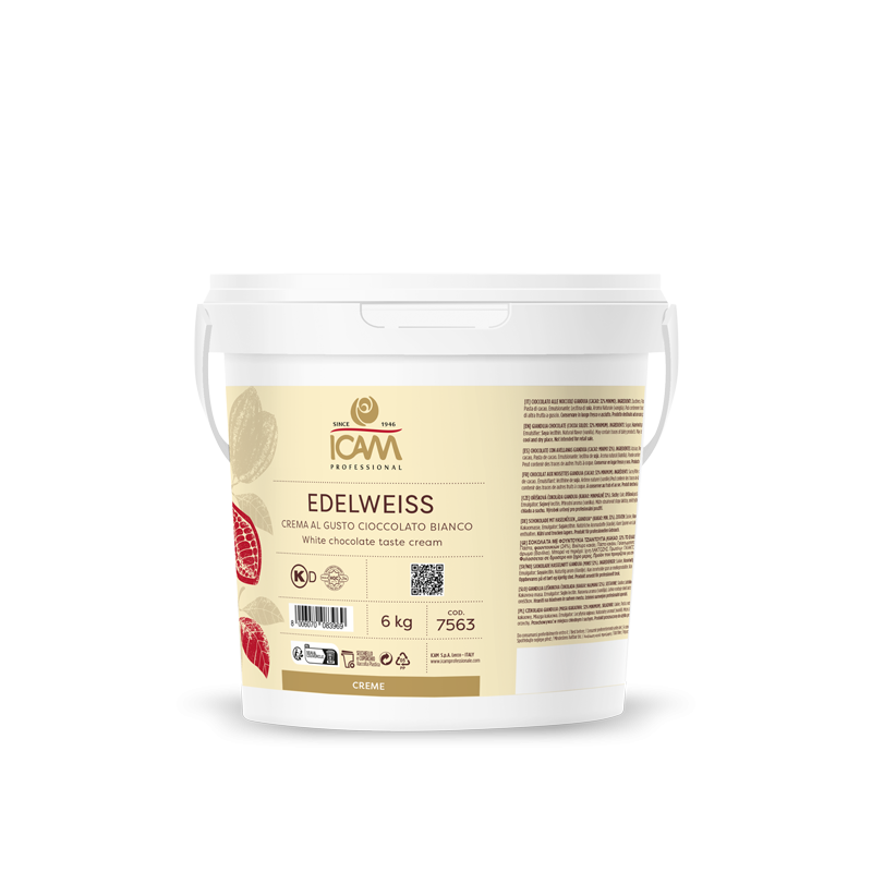 Crema cioccolato bianco al latte secchio kg 6 Edelweiss Icam.png