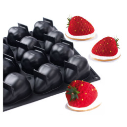 Stampo monoporzione in silicone fragola professionale Pavoni