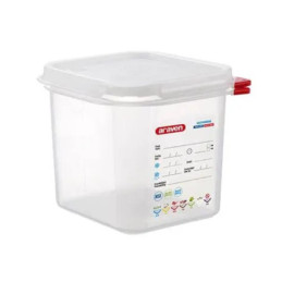 Vaschetta gastronomica polipropilene con coperchio 1 6 h 150 Araven.jpg
