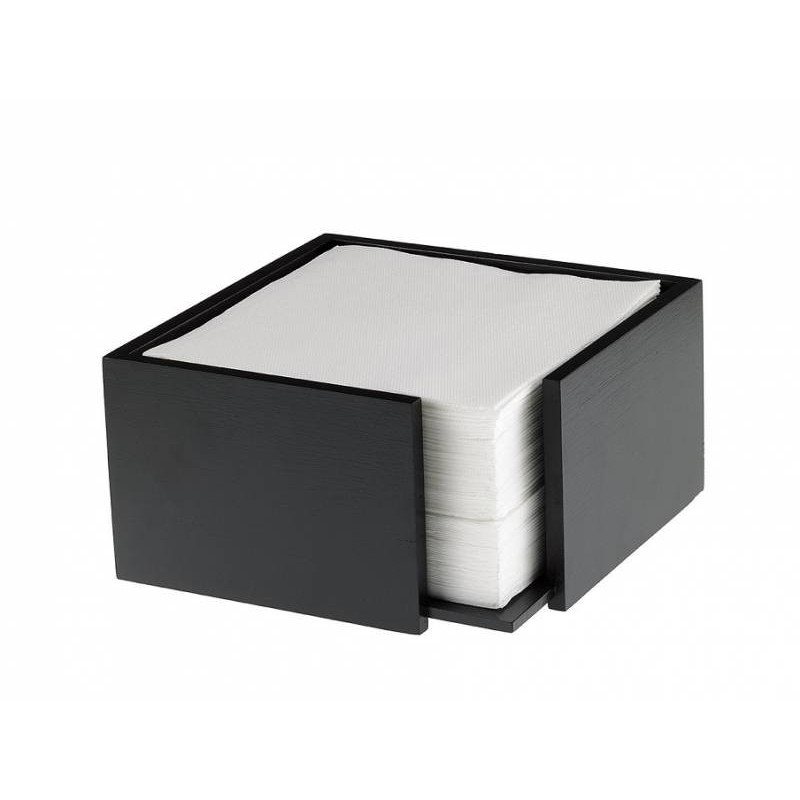 Portatovaglioli in bamboo nero 25x25 Leone.jpg