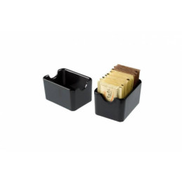 Vaschetta portabustine melamina nero 9x6x5 cm Leone.jpg