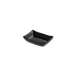 Piattino rettangolare Nero melamina cm 9,2x6,8x3h Leone.jpg