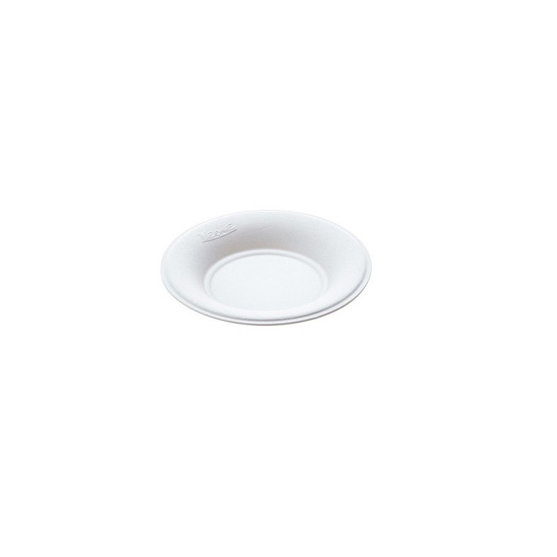 Piattino rotondo finger food polpa di cellulosa diam. cm 7,2 confezione pz 50 Leone.jpg
