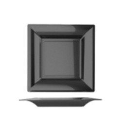 Piatto 180 mm nero riutilizzabile confezione 12 pezzi TecnoStyle.jpg