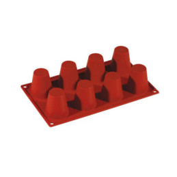 Stampo silicone multiplo 8 babà mm diam 55x60 h ml 97 Pavoni.jpg