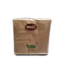Tovaglioli 25x25 100%recycled colore beige naturale ecofriendly pezzi 100 Okay.jpg