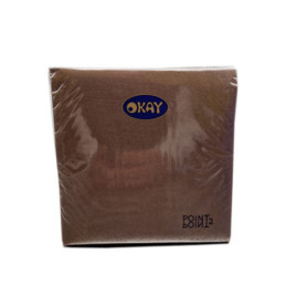 Tovaglioli 38x38 punta punta colore marrone pezzi 40 Okay.jpg
