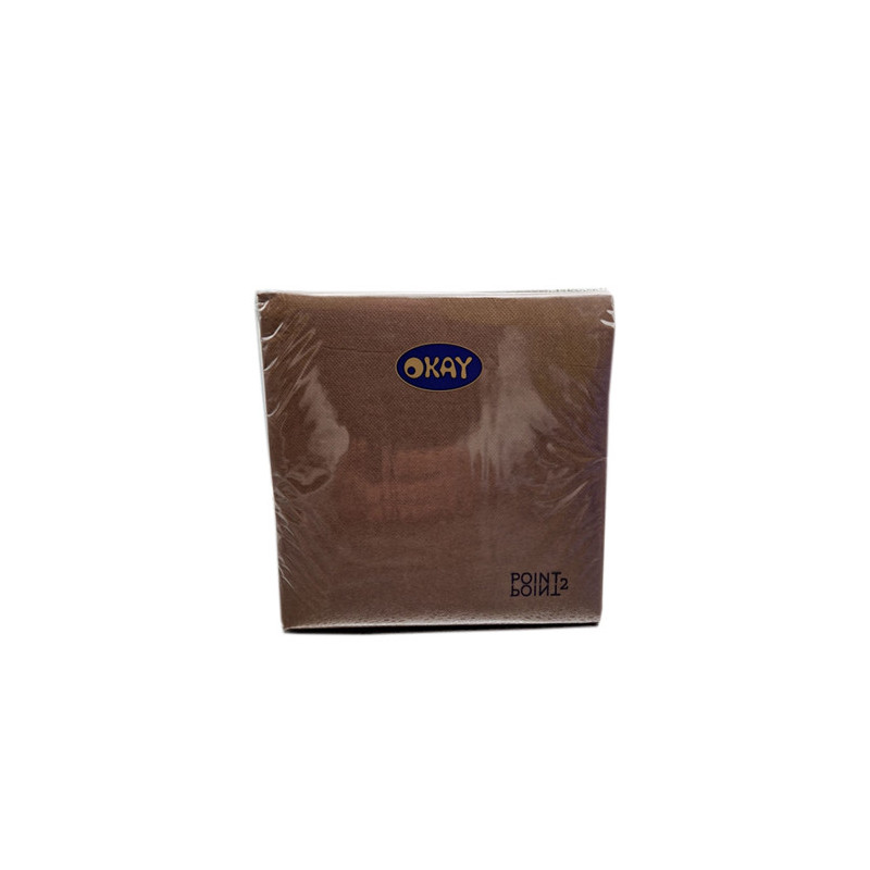 Tovaglioli 38x38 punta punta colore marrone pezzi 40 Okay.jpg
