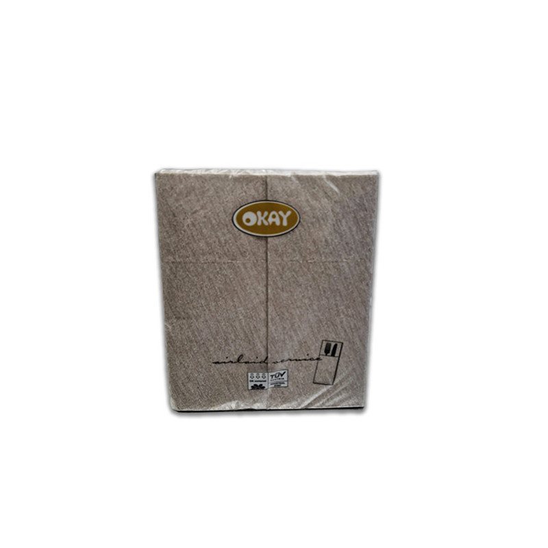 Tovagliolo piegato service posate 32x40 pezzi 50 colore tabacco jeans Okay.jpg