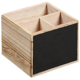 Box in legno con lavagnetta cm 12x12x1o h Kesper.jpg