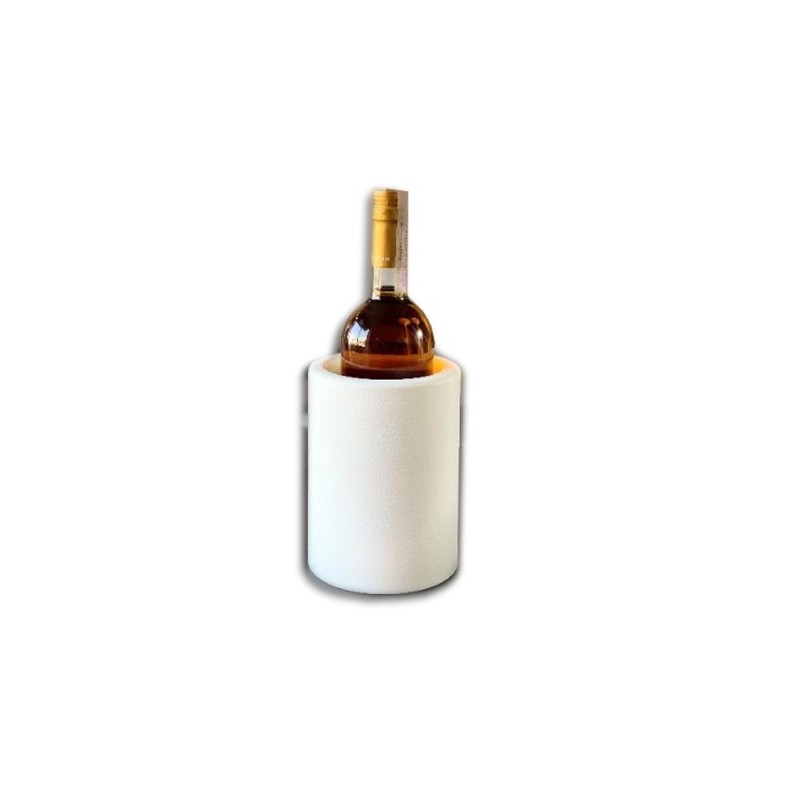 Glacette in politene alta densità bianco una bottiglia 13x18h McRisto.jpg