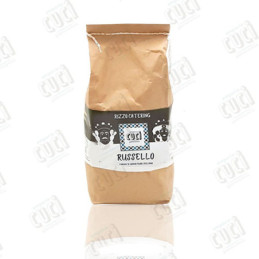 Farina di grano antico Russello molitura a pietra pacco kg 1 Cucì.jpg