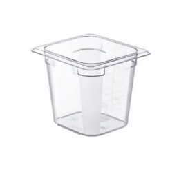 Contenitore foodbox policarbonato trasparente GN 1/6 h150 Araven